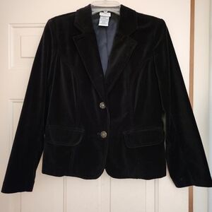 Women's Black Brushed "Velveteen Feel" Blazer, Size 4/6